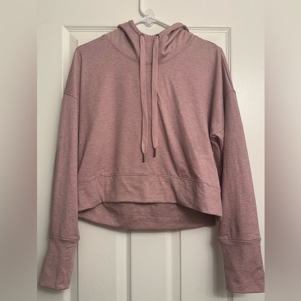 Marika Pink Long Sleeve Cropped Sweatshirt